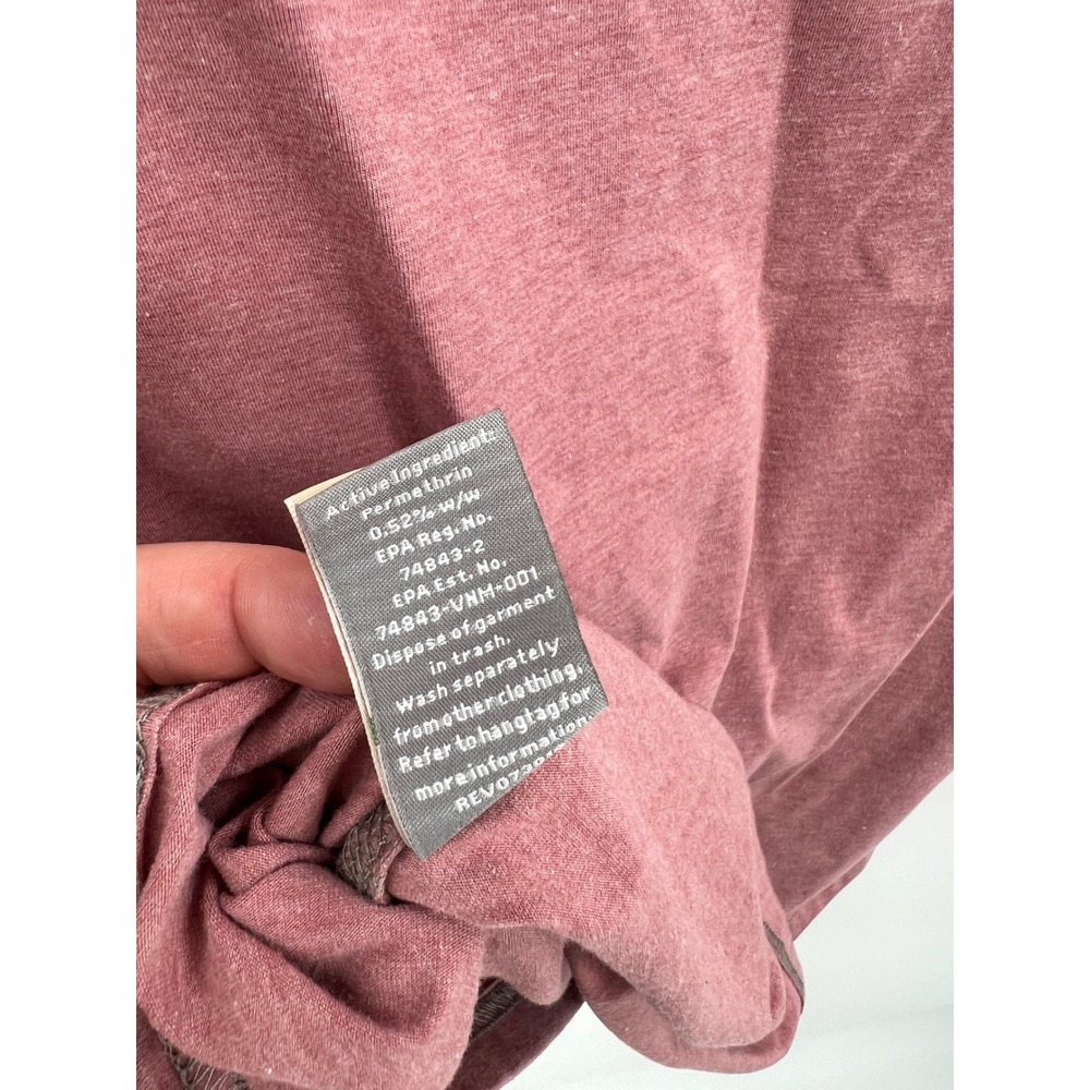 LL Bean Insect Shield Repellent Long Sleeve Shirt Rose Pink Hiking Large - Picture 8 of 9
